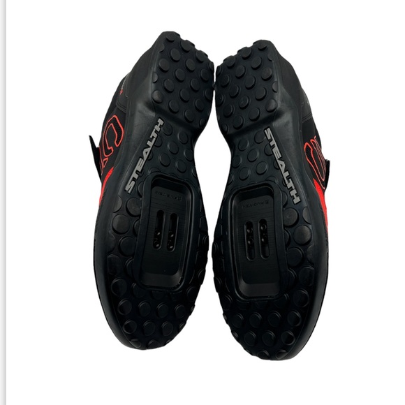 Five Ten Kestrel Lace Clipless Shoes Core Black Solar Red Grey Two Sz 9 - Picture 6 of 9